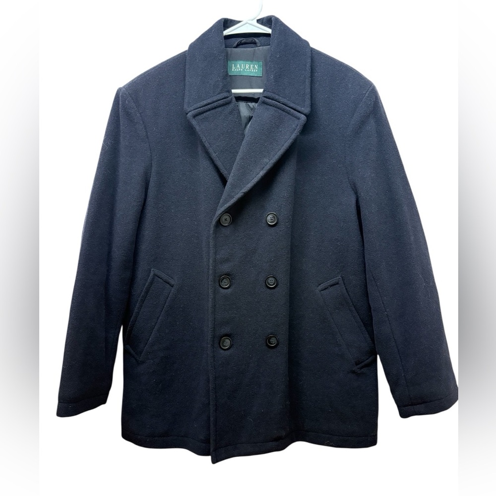 Ralph Lauren Classic Navy Peacoat Wool Blend